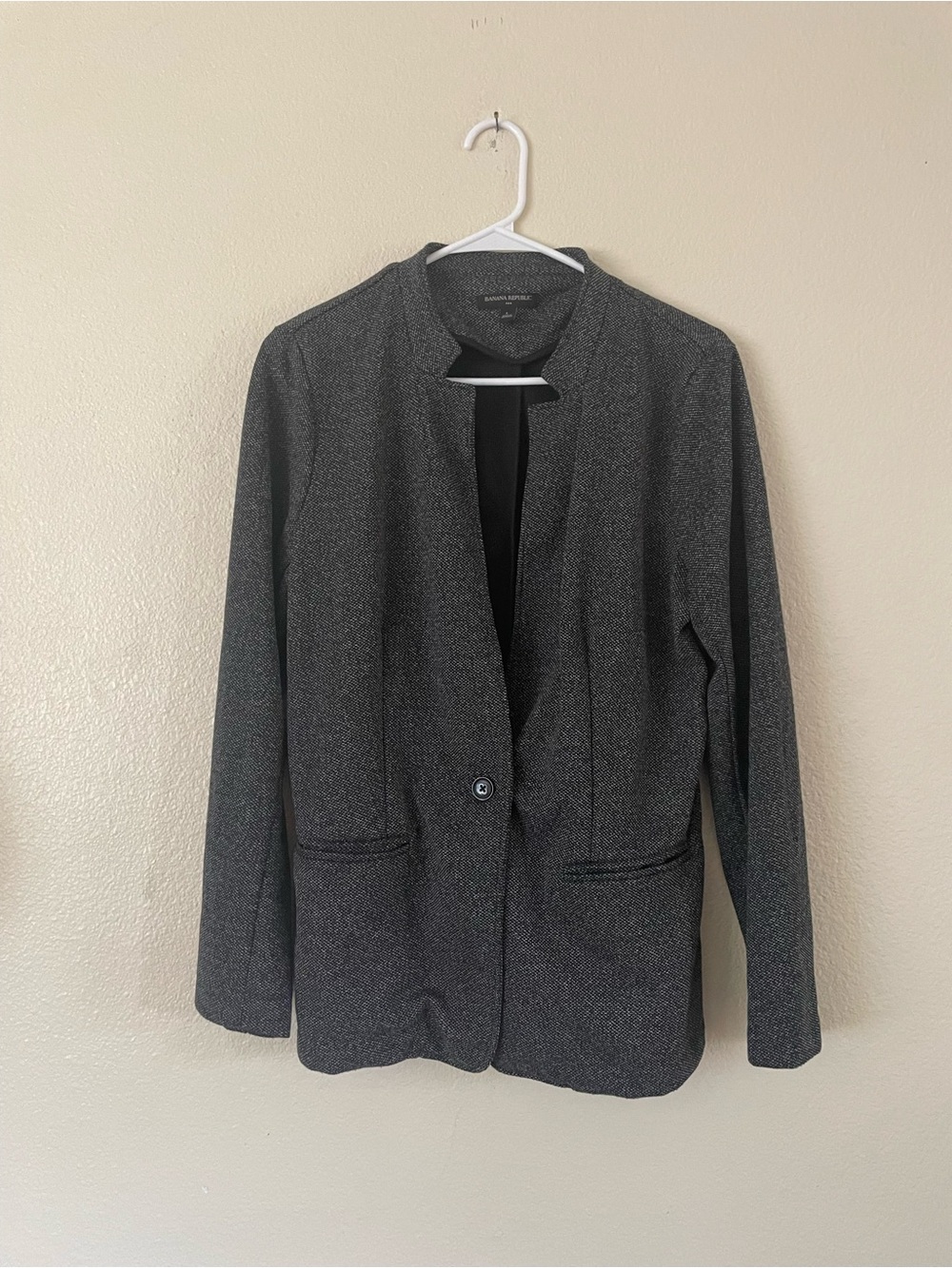 Banana Republic Charcoal Textured Blazer Jacket Size L